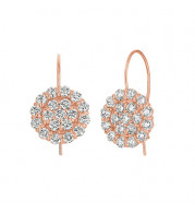 Jewelmi Custom 14k Rose Gold Diamond Earrings