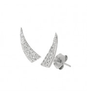 Jewelmi Custom 14k White Gold Diamond Earrings