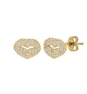 Jewelmi Custom 14k Yellow Gold Diamond Earrings