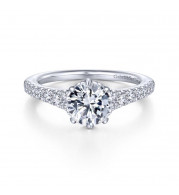 Gabriel & Co. 14k White Gold Contemporary Straight Engagement Ring - ER14402R4W44JJ