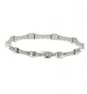 Jewelmi Custom 14k White Gold Diamond Bracelet