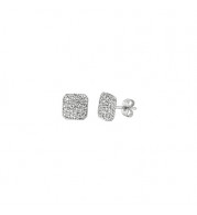 Jewelmi Custom 14k White Gold Diamond Earrings
