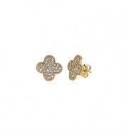 Jewelmi Custom 14k Yellow Gold Diamond Earrings