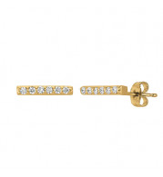 Jewelmi Custom 14k Yellow Gold Diamond Earrings