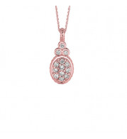 Jewelmi Custom 14k Rose Gold Diamond Necklace