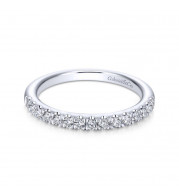 Gabriel & Co. 14k White Gold Contemporary Anniversary Wedding Band - WB13880R4W44JJ