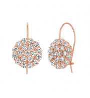 Jewelmi Custom 14k Rose Gold Diamond Earrings