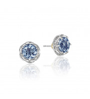 Tacori Sterling Silver Crescent Crown Gemstone Stud Earring - SE10533