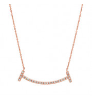 Jewelmi Custom 14k Rose Gold Diamond Necklace