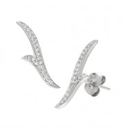 Jewelmi Custom 14k White Gold Diamond Earrings