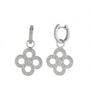 Jewelmi Custom 14k White Gold Diamond Earrings