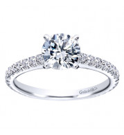 Gabriel & Co. 14k White Gold Contemporary Straight Engagement Ring - ER6700W44JJ
