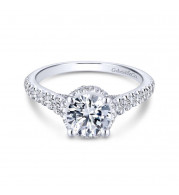 Gabriel & Co. 14k White Gold Infinity Straight Engagement Ring - ER13856R4W44JJ