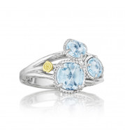 Tacori Sterling Silver Gemma Bloom Gemstone Men's Ring - SR13602