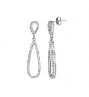 Jewelmi Custom 14k White Gold Diamond Earrings