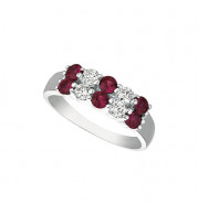 Jewelmi Custom 14k White Gold Ruby Diamond Ring