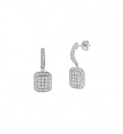 Jewelmi Custom 14k White Gold Diamond Earrings