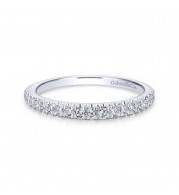 Gabriel & Co. 14k White Gold Contemporary Anniversary Wedding Band - WB13856R4W44JJ
