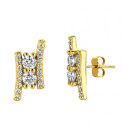 Jewelmi Custom 14k Yellow Gold Diamond Earrings
