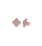 Jewelmi Custom 14k Rose Gold Diamond Earrings