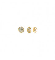 Jewelmi Custom 14k Yellow Gold Diamond Earrings