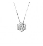 Jewelmi Custom 14k White Gold Diamond Necklace