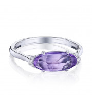 Tacori Sterling Silver Horizon Shine Diamond and Gemstone Men's Ring - SR22301