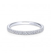 Gabriel & Co. 14k White Gold Contemporary Anniversary Wedding Band - WB7431W44JJ