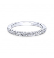 Gabriel & Co. 14k White Gold Contemporary Anniversary Wedding Band - WB6874W44JJ