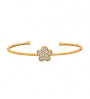 Jewelmi Custom 14k Yellow Gold Diamond Bangle Bracelet