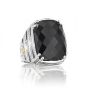 Tacori Sterling Silver Caissa Crescent Gemstone Men's Ring - SR13119