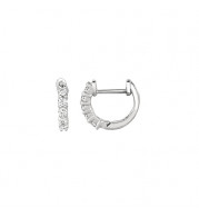 Jewelmi Custom 14k White Gold Diamond Hoop Earrings