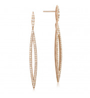 Tacori 18k Rose Gold The Ivy Lane Diamond Drop Earring - SE220P