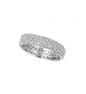 Jewelmi Custom 14k White Gold Diamond Eternity Wedding Band