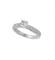 Jewelmi Custom 14k White Gold Straight Diamond Engagement Ring