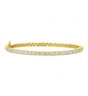 Jewelmi Custom 14k Yellow Gold Diamond Bangle Bracelet