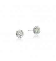 Tacori Sterling Silver Crescent Crown Gemstone Stud Earring - SE24012