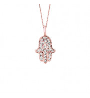 Jewelmi Custom 14k Rose Gold Diamond Necklace