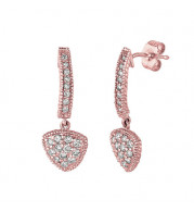Jewelmi Custom 14k Rose Gold Diamond Earrings