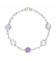 Tacori Sterling Silver Crescent Crown Gemstone Women's Bracelet - SB222130301