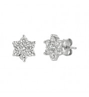 Jewelmi Custom 14k White Gold Diamond Earrings