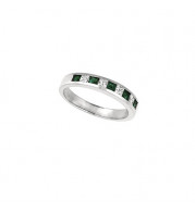 Jewelmi Custom 14k White Gold Emerald Diamond Ring