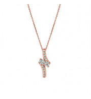 Jewelmi Custom 14k Rose Gold Diamond Necklace