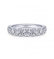 Gabriel & Co. 14k White Gold Contemporary Anniversary Wedding Band - WB14892R8W44JJ