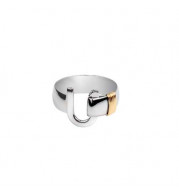 Caribbean Hook White Titanium Hook Ring