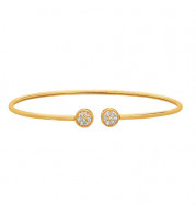 Jewelmi Custom 14k Yellow Gold Diamond Bangle Bracelet