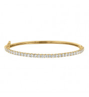 Jewelmi Custom 14k Yellow Gold Diamond Bangle Bracelet