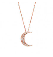 Jewelmi Custom 14k Rose Gold Diamond Necklace