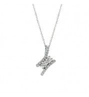 Jewelmi Custom 14k White Gold Diamond Necklace