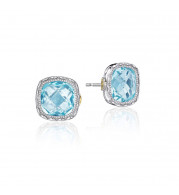 Tacori Sterling Silver Crescent Embrace Gemstone Stud Earring - SE24702